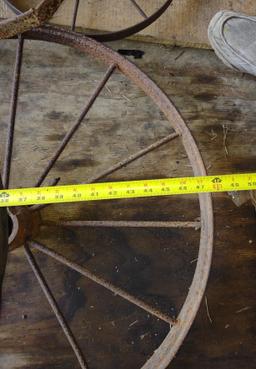 ANTIQUE WAGON - BUGGY WHEELS - PICK UP ONLY