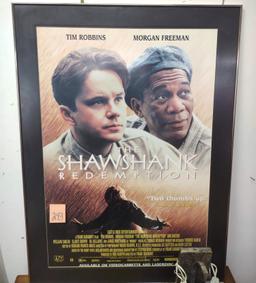 LARGE FRAMED SHAWSHANK REDEMPTION MOVIE POSTER - PICK UP ONLY