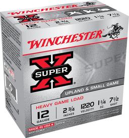 Winchester Ammo XU12SP7 Super X Heavy Game Load 12 Gauge 2.75 1 14 oz 1220 fps 7.5 Shot 25 Bx