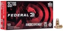 Federal AE357S2 American Eagle Handgun 357 Sig 125 gr Full Metal Jacket FMJ 50 Per Box