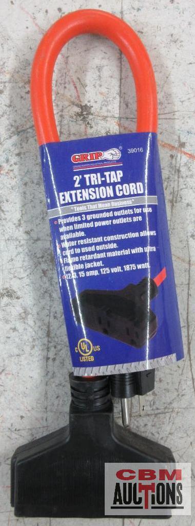 Grip 39016 2' Tri-Tap Extension Cord *DRM