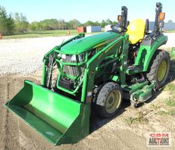 John Deere 2032R Compact Utility Tractor, 32Hp Diesel,220 Hrs, MFWD, Hydrostatic 2 Speed