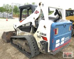 2018 Bobcat T595 Skid Steer Loader, Rubber Track, OROPS, 74hp Diesel, 2,103 Hrs, Foot Controls,