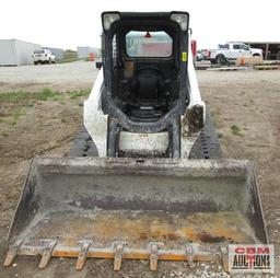 2018 Bobcat T595 Skid Steer Loader, Rubber Track, OROPS, 74hp Diesel, 2,103 Hrs, Foot Controls,