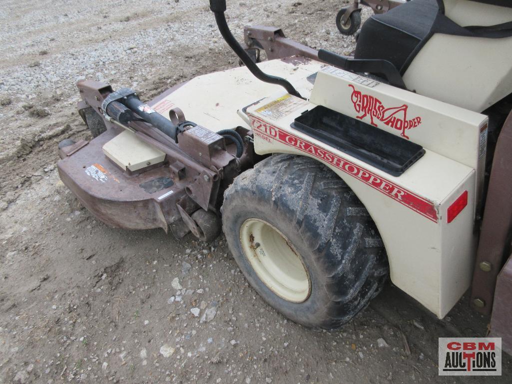 2008 Grasshopper 721 G2 Front Mount Zero Turn Mower, 25 Hp Kubota Diesel, 1,157 Hrs, 61" Deck, S#