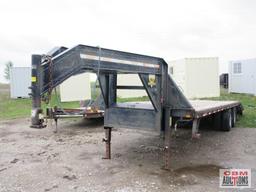 2002 PJ Tandem Dual Gooseneck 102"x26' Dovetail Trailer, Spring Assist Flip Up Ramps, Pull Up