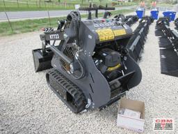 AGT KTT23 Mini Skid Steer Track Loader, 739cc Engine, Rubber Tracks, Quick Attach 32" Smooth Bucket,