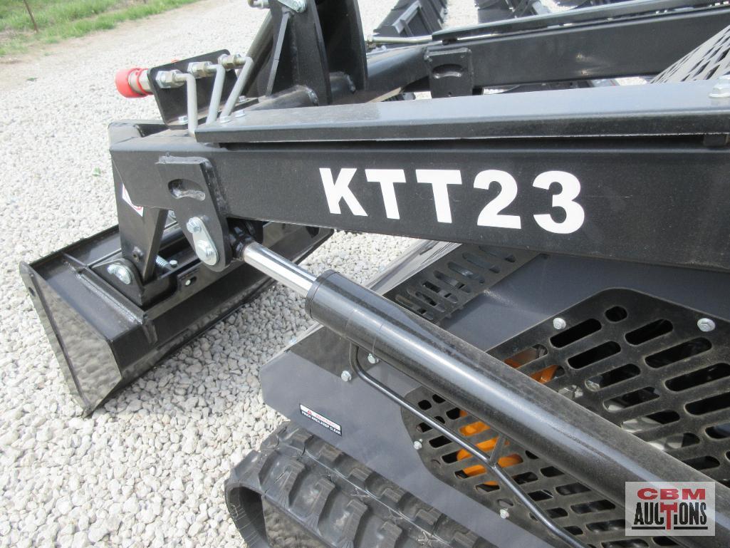 AGT KTT23 Mini Skid Steer Track Loader, 739cc Engine, Rubber Tracks, Quick Attach 32" Smooth Bucket,