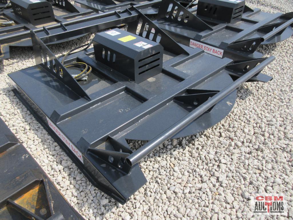 JCT 72" Skid Steer Brush Cutter Mower With Hoses & Couplers 6' Wide Deck Built With 7 Gauge Steel.