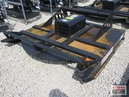 JCT 72" Skid Steer Brush Cutter Mower With Hoses & Couplers 6' Wide Deck Built With 7 Gauge Steel.