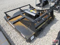 JCT 72" Skid Steer Brush Cutter Mower With Hoses & Couplers 6' Wide Deck Built With 7 Gauge Steel.