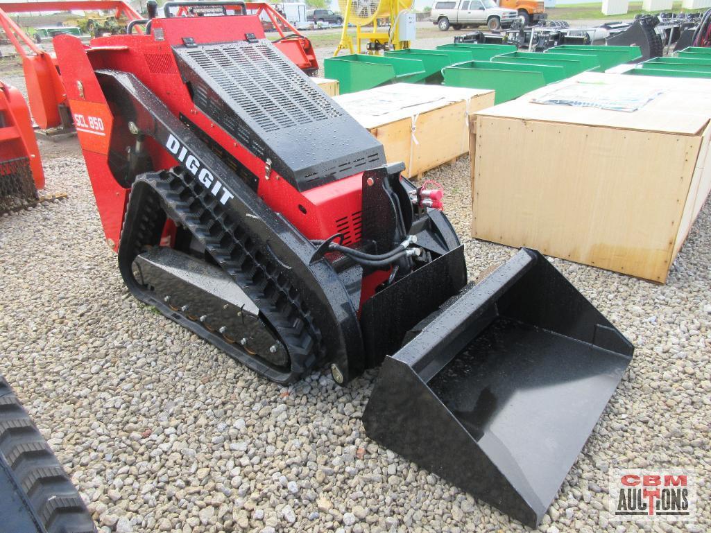 2023 Diggit SCL850 Mini Compact Track Loader, Rato R740 Gas Engine, Hand Controls, 9" Rubber Tracks,