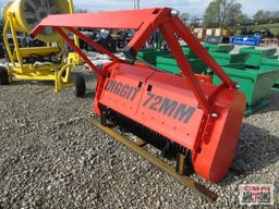 Diggit 72MM Skid Steer Forestry Drum Mulcher, Working Width: 63", Minimum Loader Power Required: 75