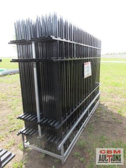 Diggit (22) 7' x 10' Wrought Iron Site Fence Panels With (23) Posts Powder Coated With Connectors