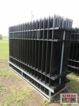 Diggit (22) 7' x 10' Wrought Iron Site Fence Panels With (23) Posts Powder Coated With Connectors