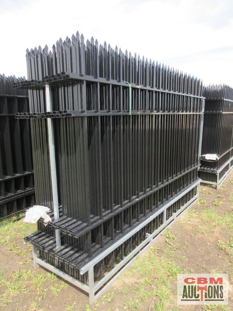 Diggit (22) 7' x 10' Wrought Iron Site Fence Panels With (23) Posts Powder Coated With Connectors