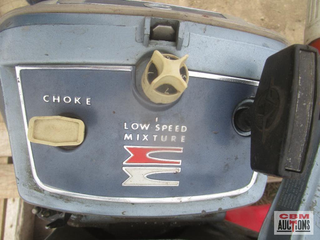 Evinrude Outboard Boat Motor & Gas Can (Seller Said Runs-NO TITLE)