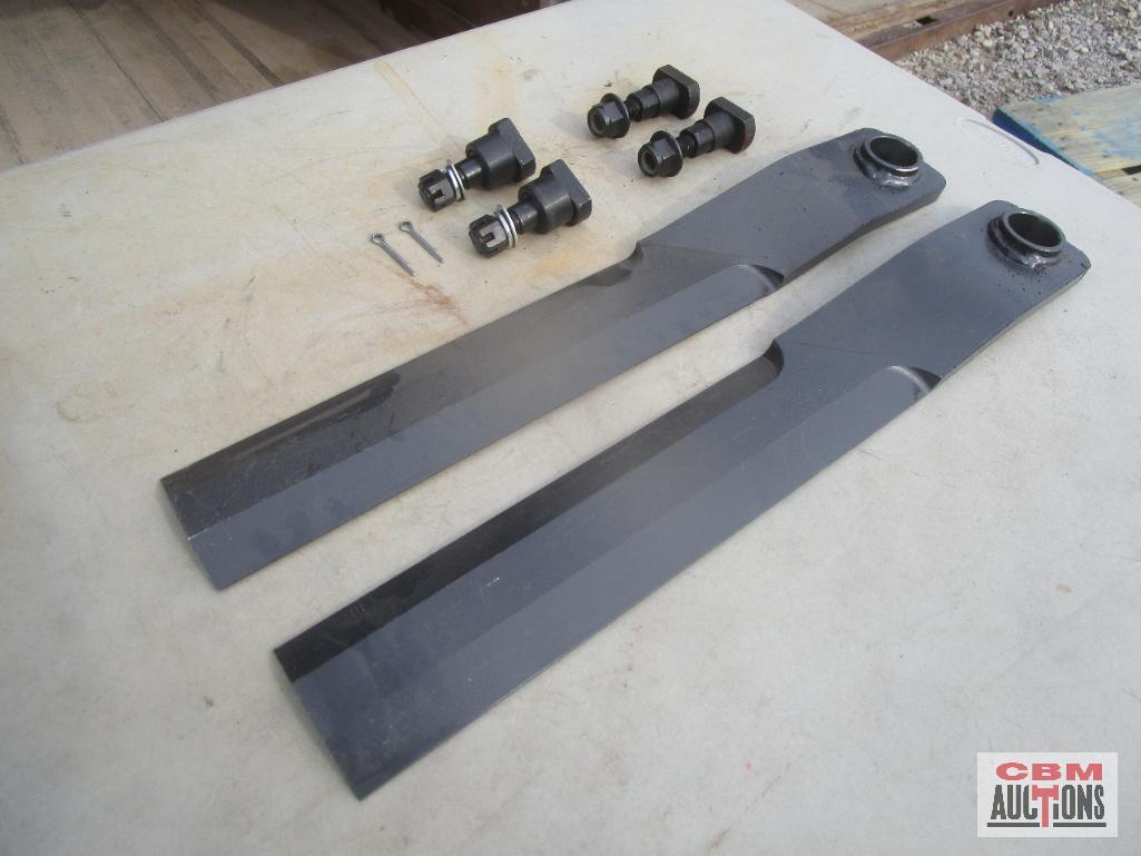 Aftermarket Brush Mower Blades & 2 Sets Of Mounting Bolts (Fits JCT & Some Others)