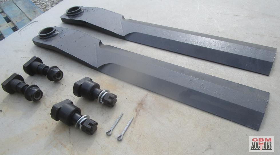 Aftermarket Brush Mower Blades & 2 Sets Of Mounting Bolts (Fits JCT & Some Others)