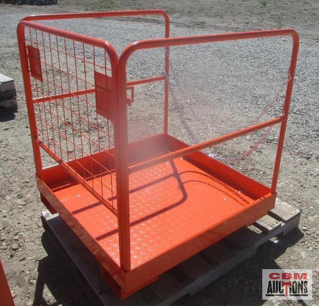 Fork Lift Man Basket With Rollers