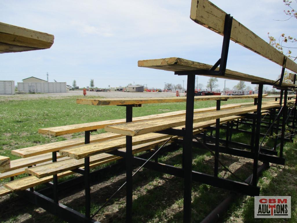 Elevated Seating Bleachers, Heavy Steel Frame With Wooden Boards