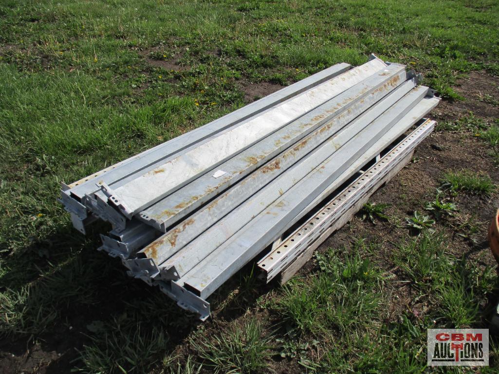 Pallet Racking 3 Uprights & 12 Cross Bars (1 Upright Leg Is Cut Shorter On One)