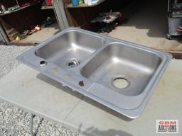 Stainless Steel Double Sink 22" x 33" OAL *CRF