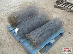 (3) Rolls Of Chicken Wire