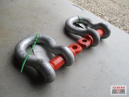 (2) Campbell Screw Pin Lifting Shackles *GLB