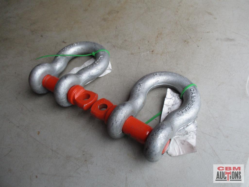 (2) Campbell Screw Pin Lifting Shackles *GLB