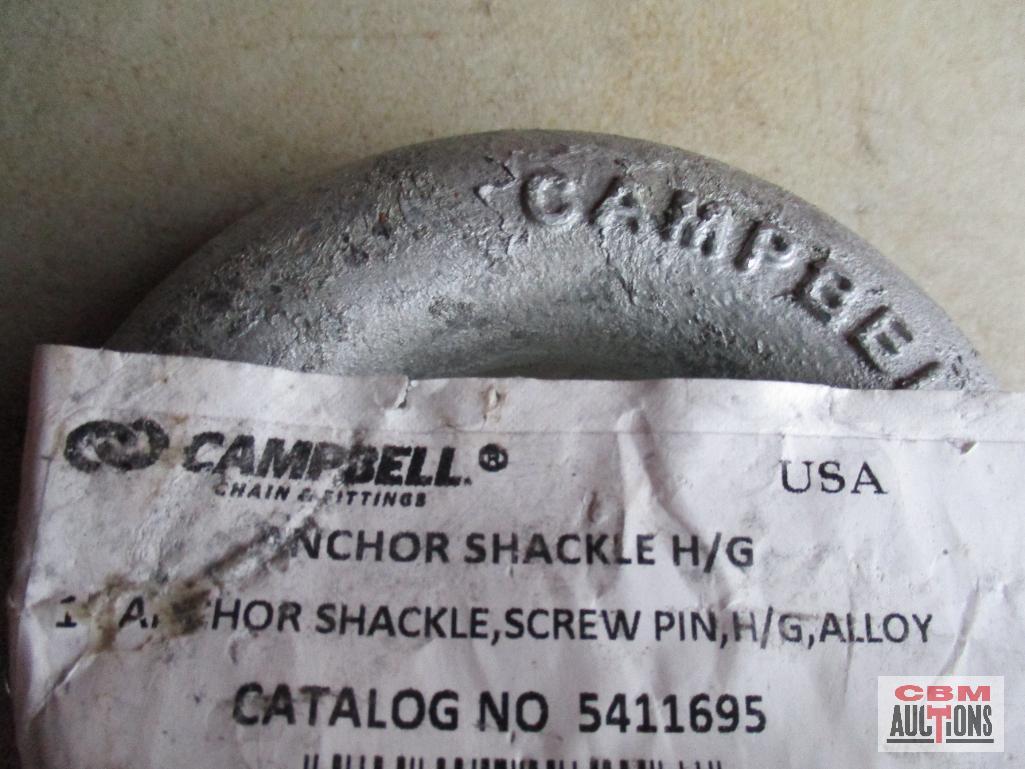 (2) Campbell Screw Pin Lifting Shackles *GLB