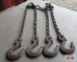 (2) Crosby Log Chains With Slip Hooks *GLF