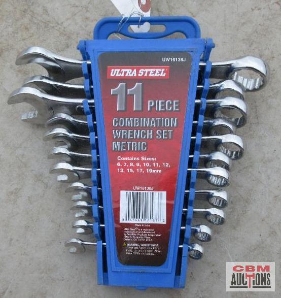 UltraSteel UW16138J 11pc Combination Wrench Set Metric...