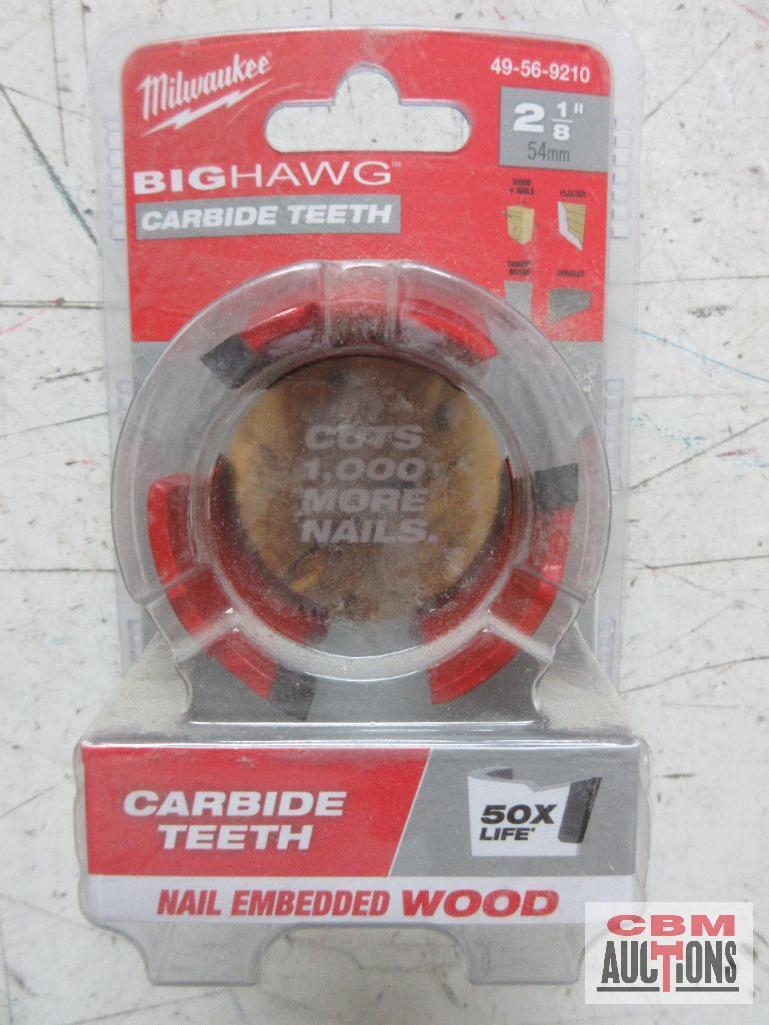 Milwaukee 49-56-9210 BIGHAWG 2-1/8" Hole Saw, Carbide Teeth - Set of 2 Milwaukee 49-56-9230 BIGHAWG