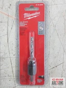 Milwaukee 49-56-6950 1/4" Shank Small Hole Saw Arbor 9/16" to 1- 3/16", Set of 2 Milwaukee