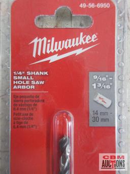 Milwaukee 49-56-6950 1/4" Shank Small Hole Saw Arbor 9/16" to 1- 3/16", Set of 2 Milwaukee