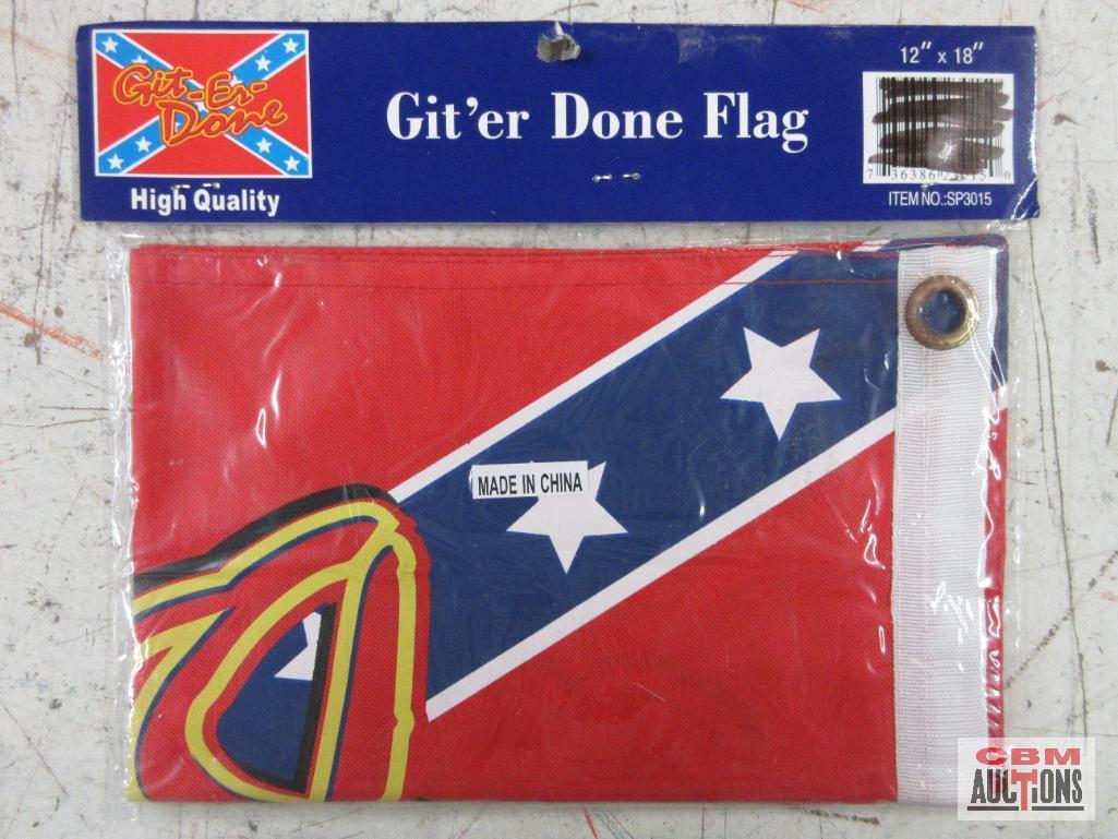 Git-Er-Done -One Size Fits Most Hat IIT 62135 4pc Screwdriver Set Git'er Done Flag 12" x 18" High