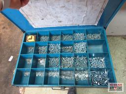 Steel Parts Cabinets With 8 Pull Out Trays & Contents