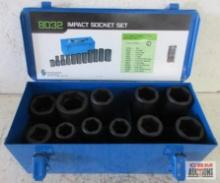 Grey Pneumatic 8032 11pc 3/4" Drive Impact Truck Wheel Service Set, 6 pt w/ Metal...Storage Case 3/4