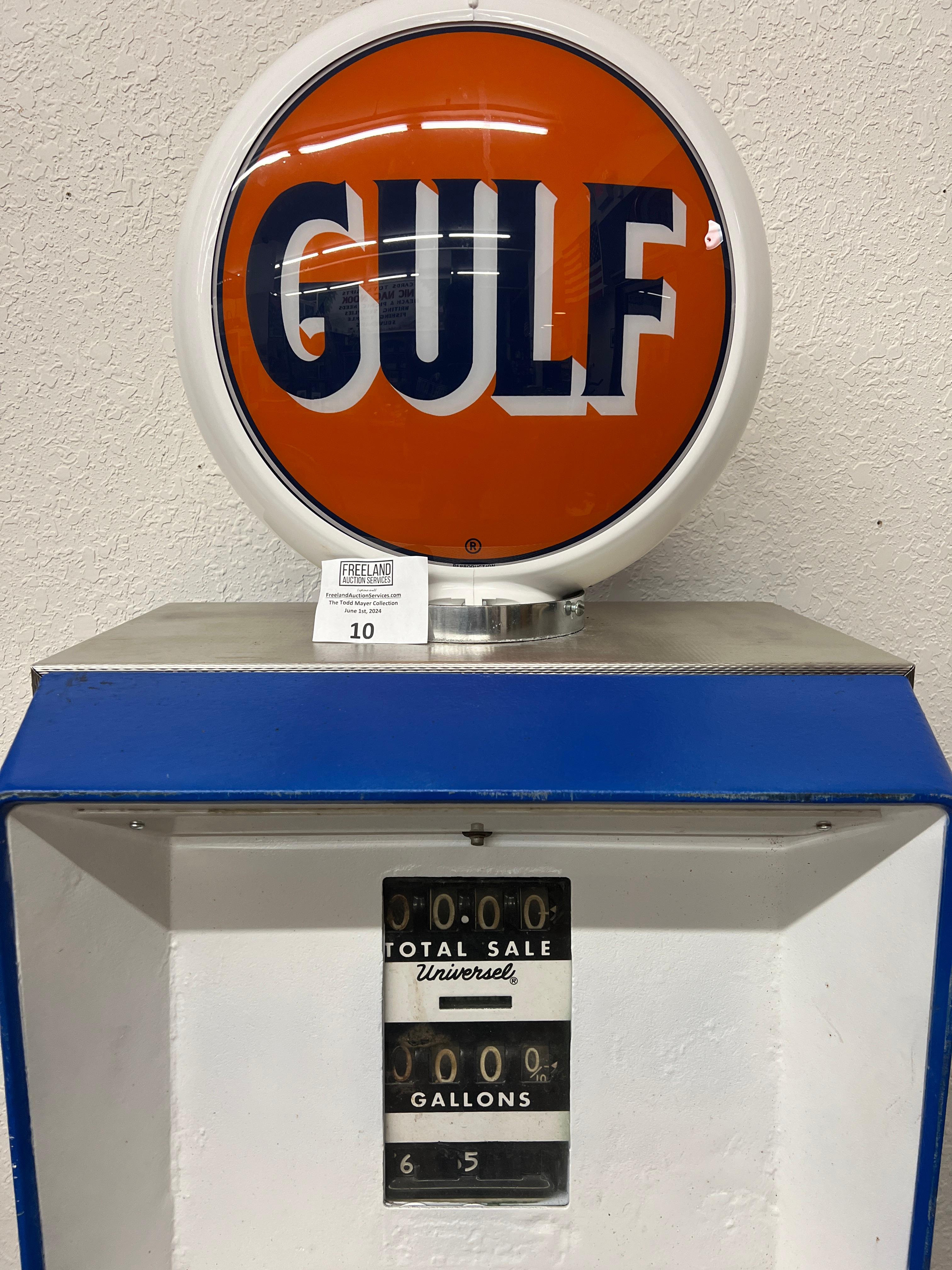 1960s GULF OIL Co. Bennett Model 748 Gas Pump