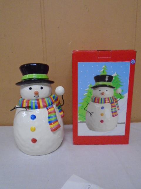 Like New Snowman Cookie Jar