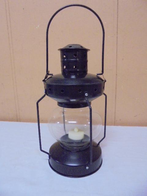 Metal & Glass Flameless Candle Lantern