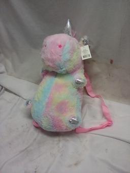 18” Plush Unicorn with Back Pack Straps