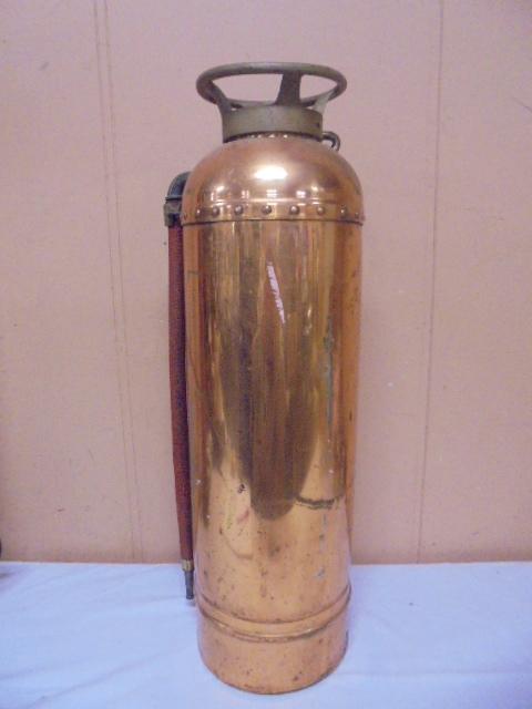 Vintage Copper & Brass Fire Extinguisher