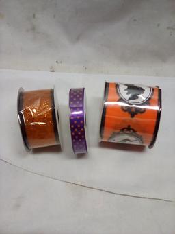 Qty 3 Halloween Ribbon.