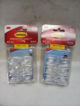 Command Qty 2 Packs of 18. 05lb Weight Mini Hooks.