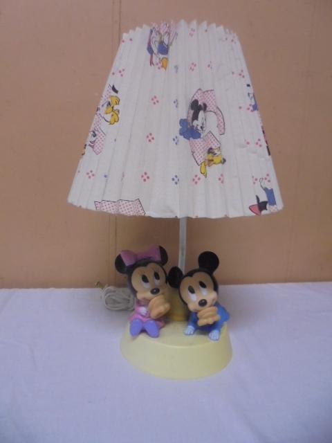 Vintage Disney Mickey & Minnie Bedroom Lamp