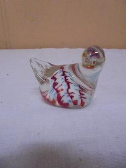 Beautiful Small Art Glass Bird Paperweight