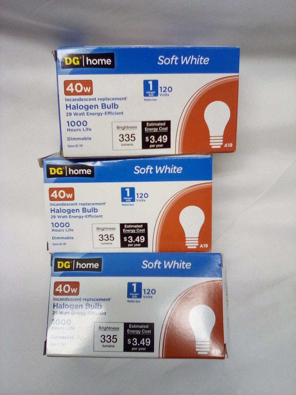 Halogen 40w bulb x3