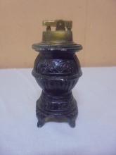 Vintage Metal Pot Belly Stove Table Lighter